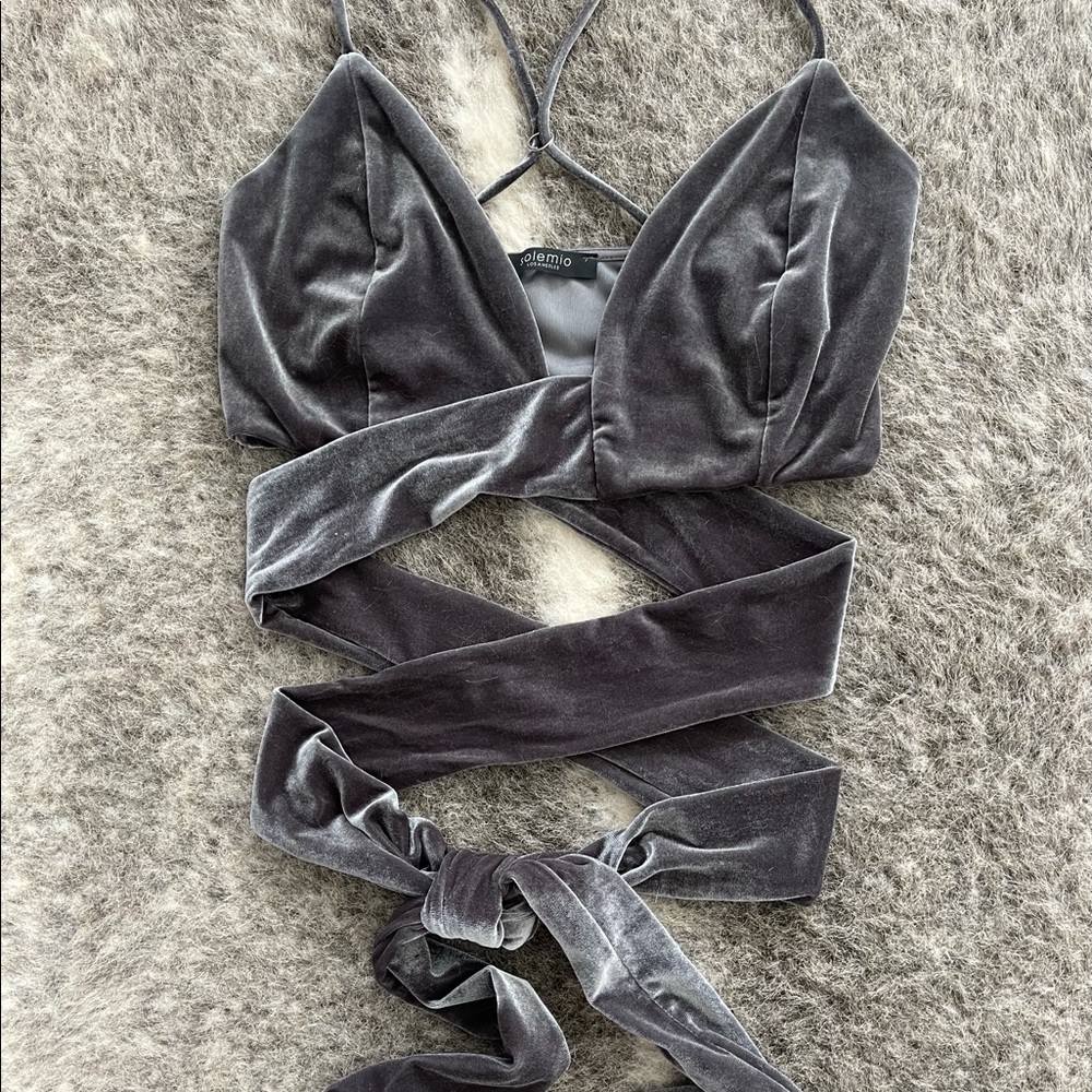 2-Piece Set - silver velvet - small/medium